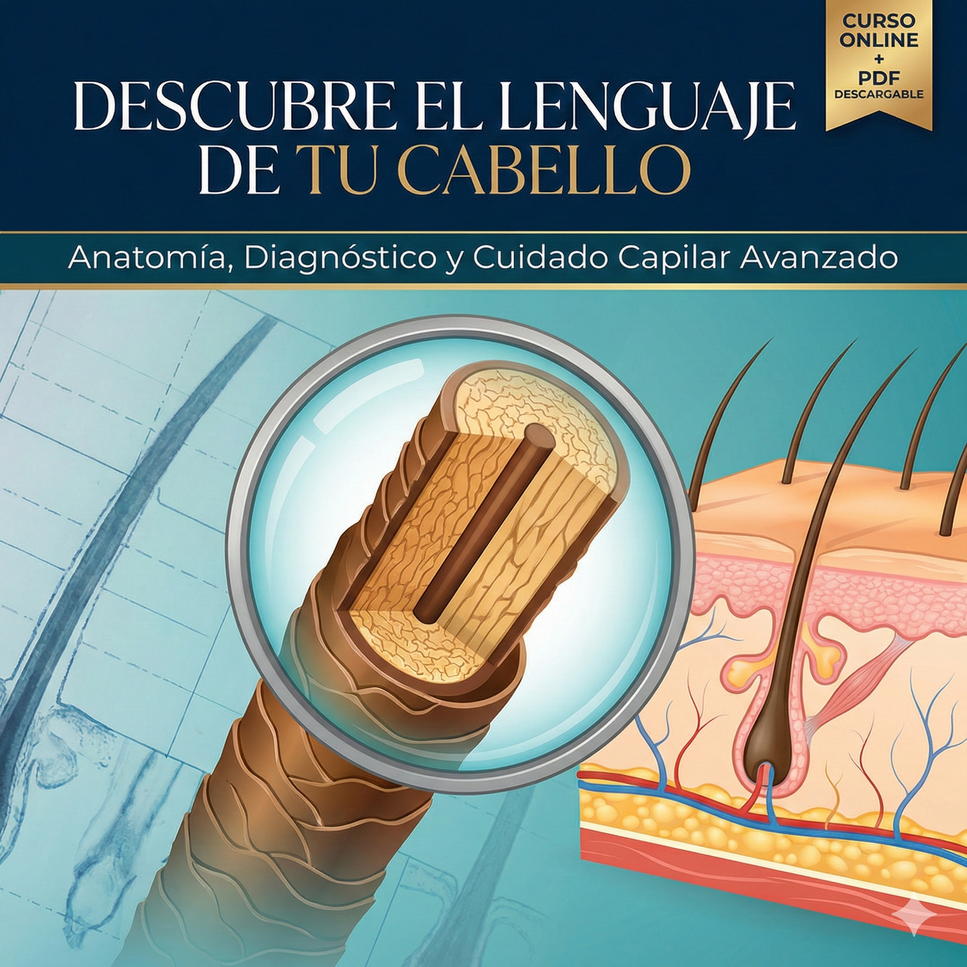 Descubre el lenguaje del cabello  (on- line para quien quiere iniciarse en salud capilar)