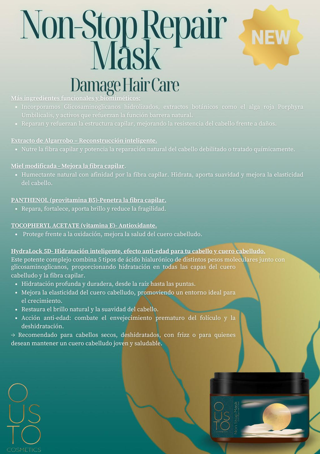 Mascarilla Repair Non-Stop. Cabello dañado 250 ml.